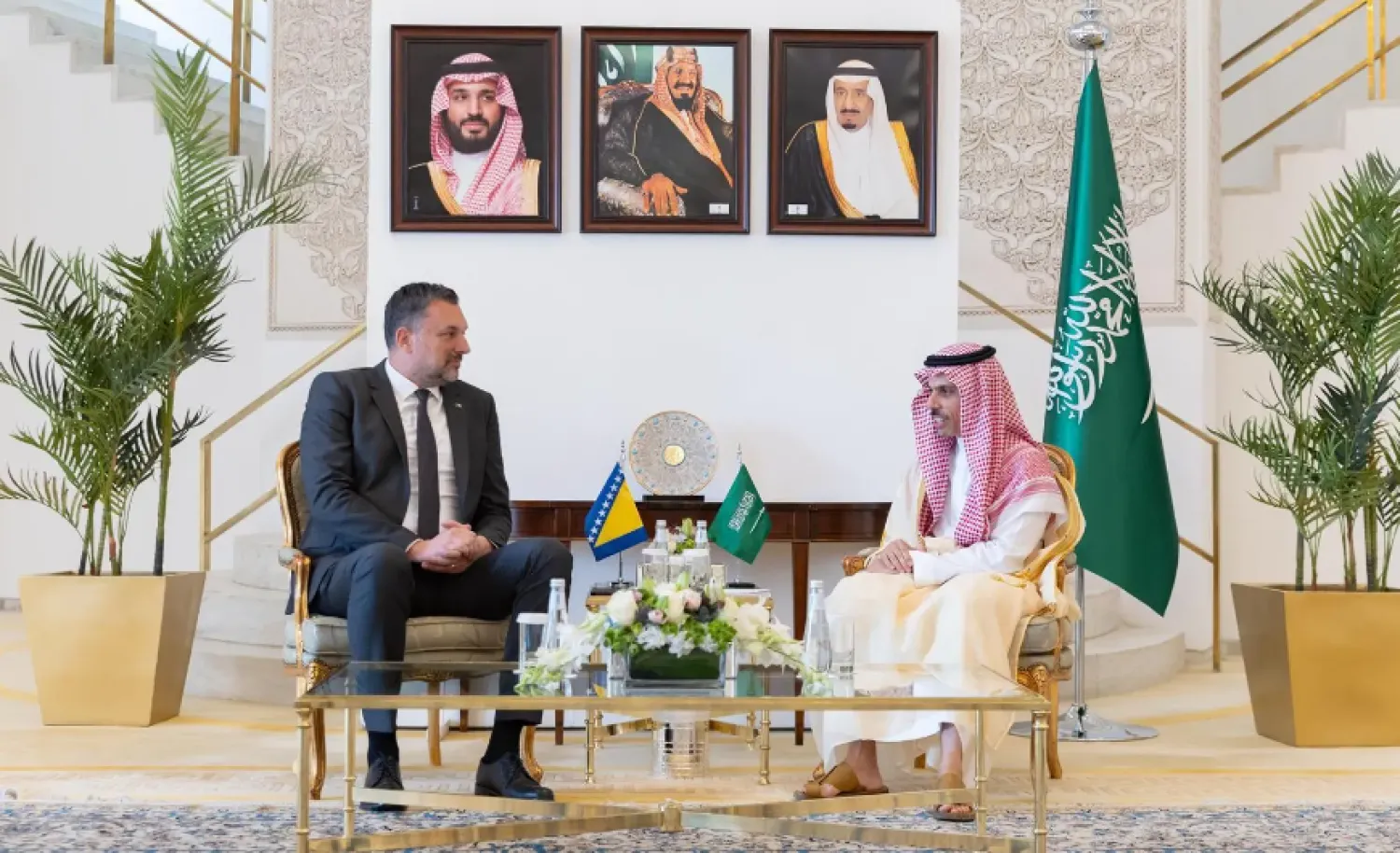 Saudi Minister of Foreign Affairs and his Bosnian counterpart holding talks in Riyadh on Sunday - SPA  
