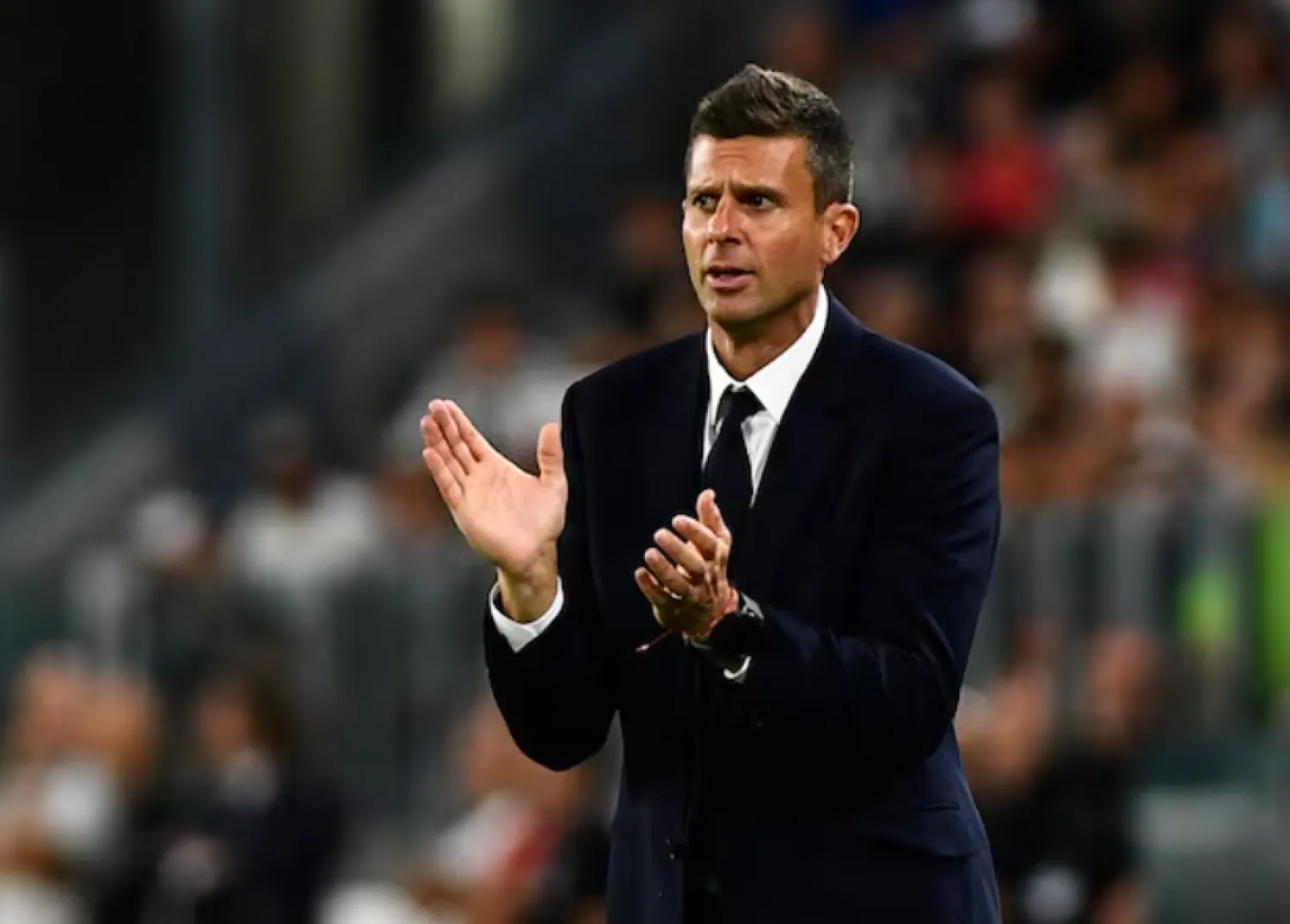 Soccer Football - Serie A - Juventus v Como - Allianz Stadium, Turin, Italy - August 19, 2024 Juventus coach Thiago Motta reacts REUTERS/Massimo Pinca/File Photo Purchase Licensing Rights