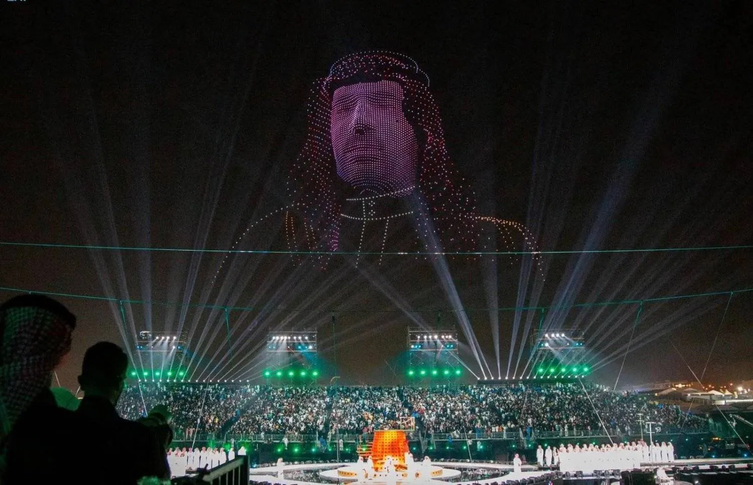 People attend the opening ceremony of Riyadh Season 2022. (Asharq Al-Awsat)