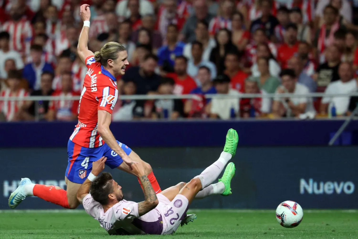 غالاغر شارك بديلاً أمام جيرونا في أول ظهور له مع أتلتيكو (أ.ف.ب)