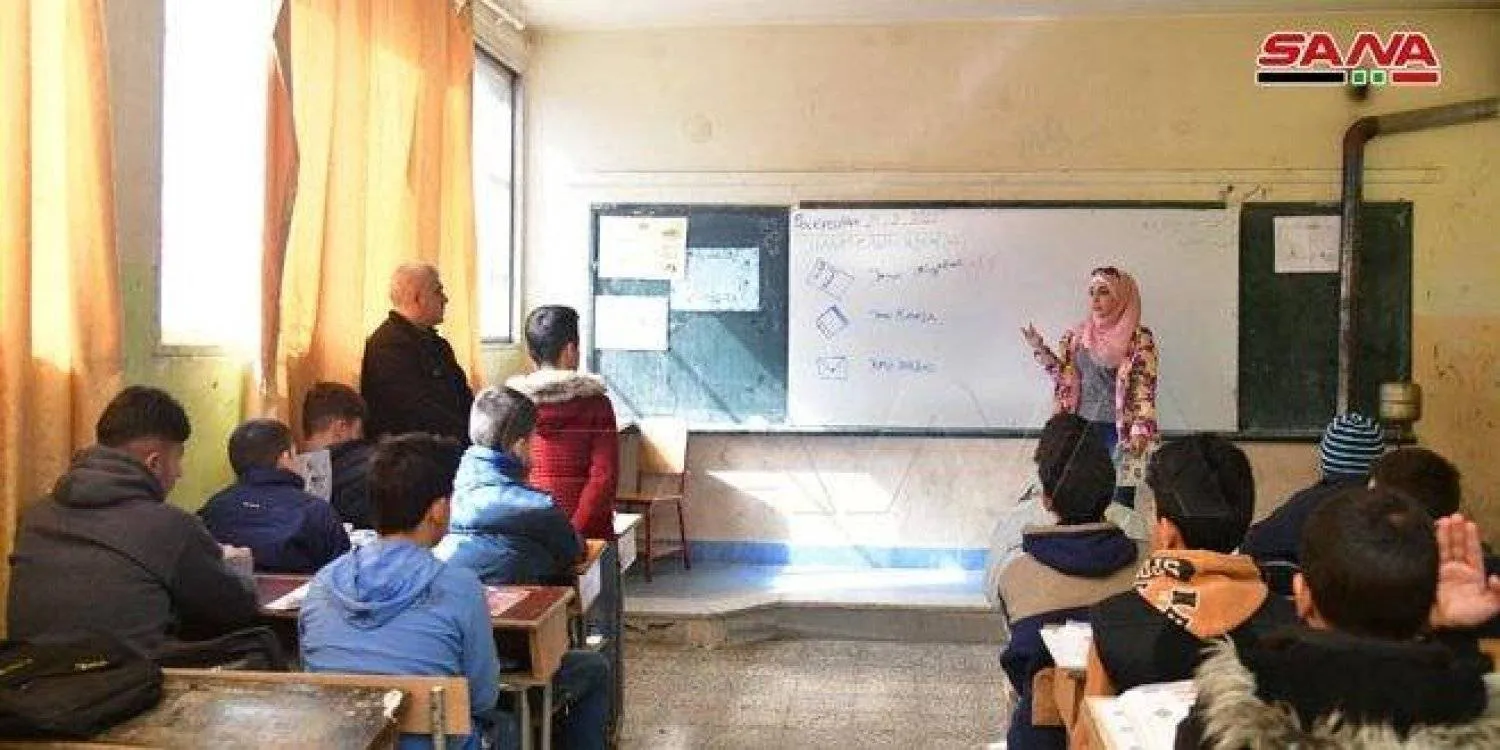Russian language class at a school in Syria (SANA)