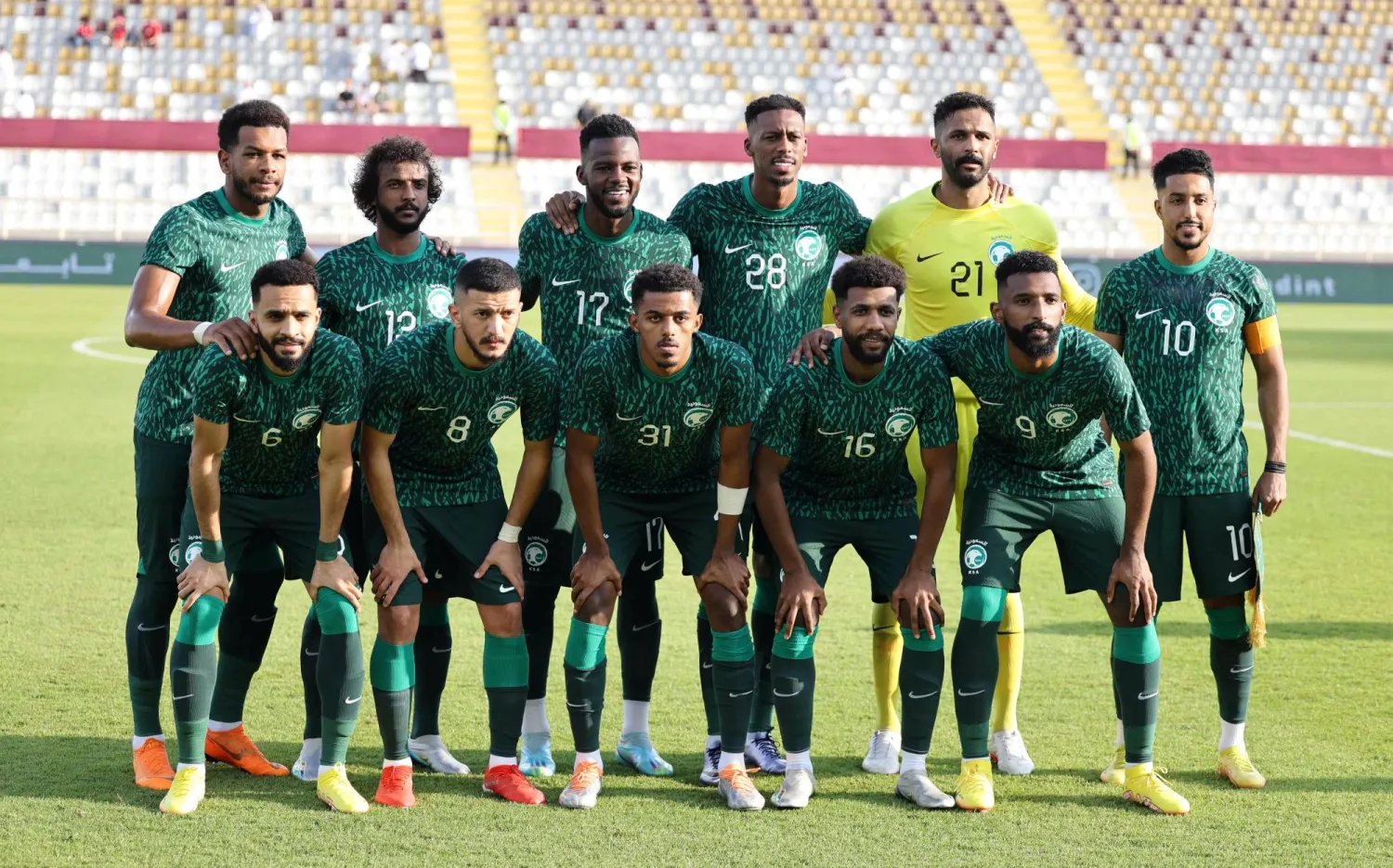 لقطة جماعية سابقة للمنتخب السعودي (أ.ف.ب)