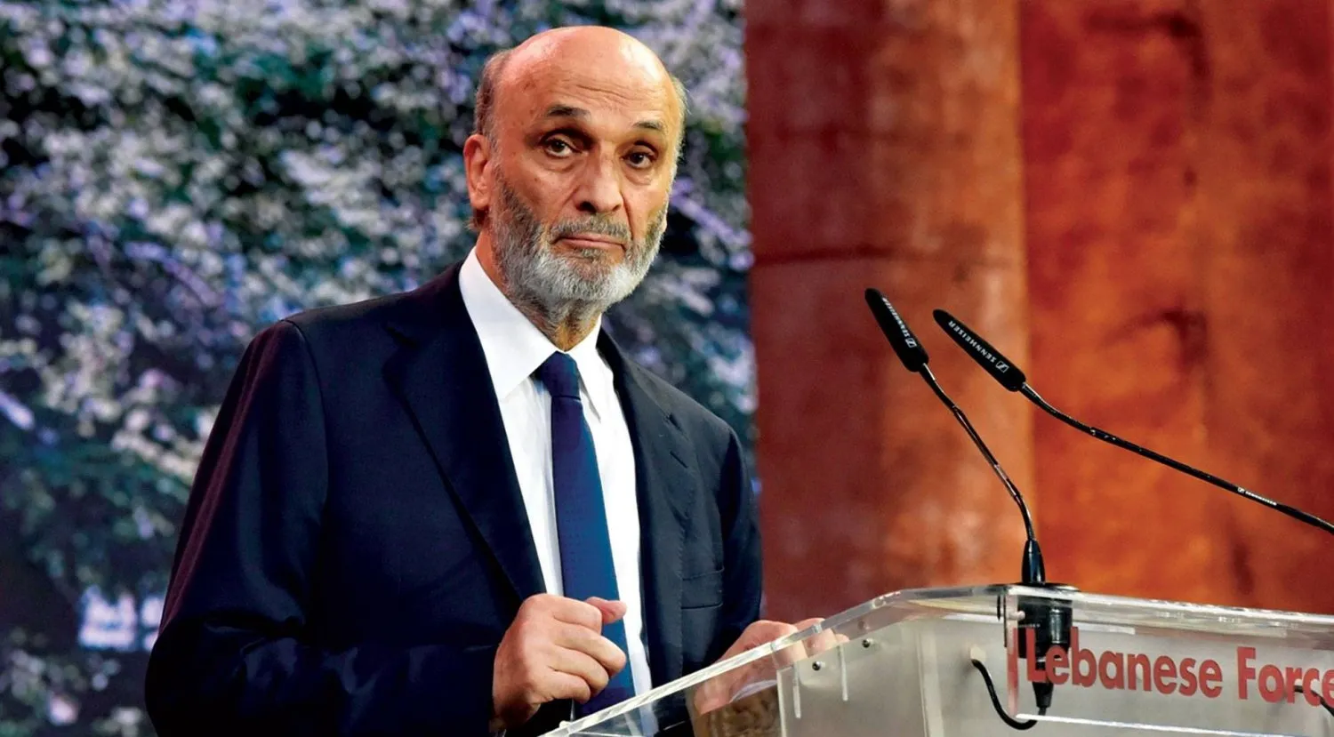 Lübnan Kuvvetleri Partisi lideri Samir Caca, Lübnan direnişi şehitlerini anma töreninde (Lübnan Kuvvetleri Partisi)