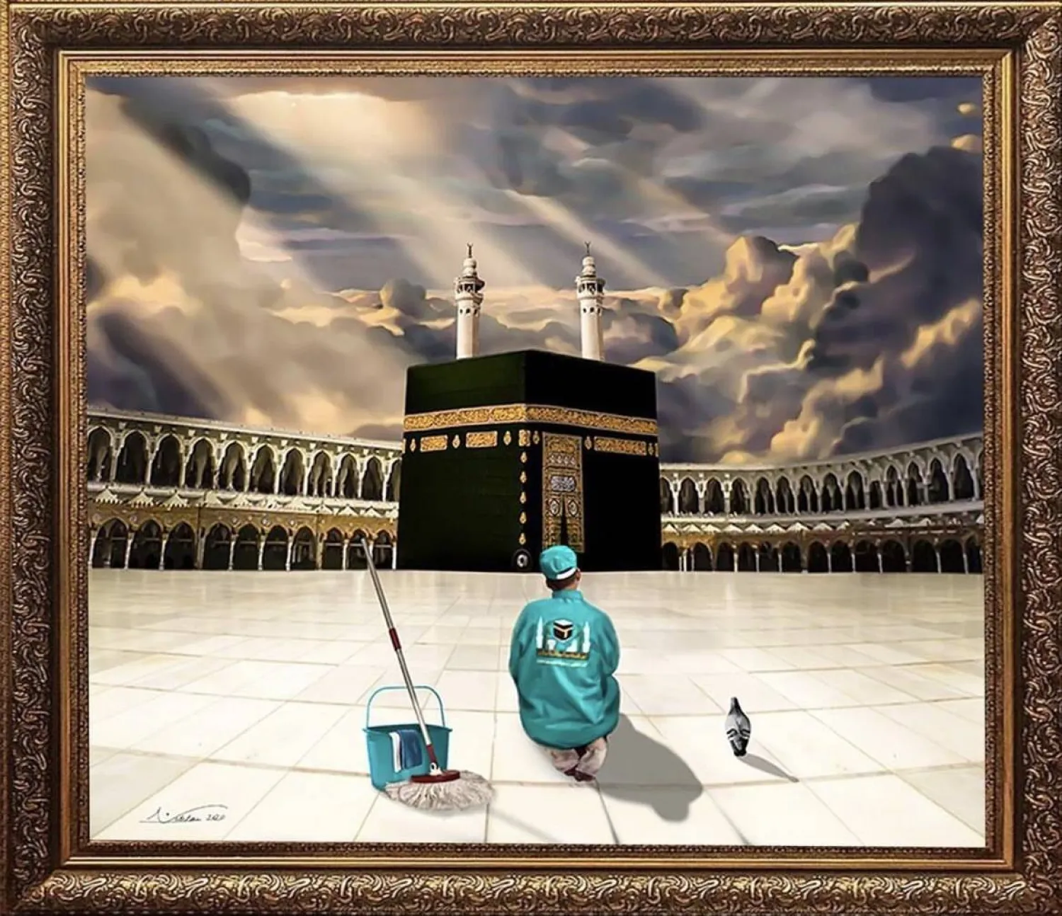 لوحة الفنانة نبيلة أبو الجدايل التي استُلهم منها الفيلم (إنستغرام الفنانة)