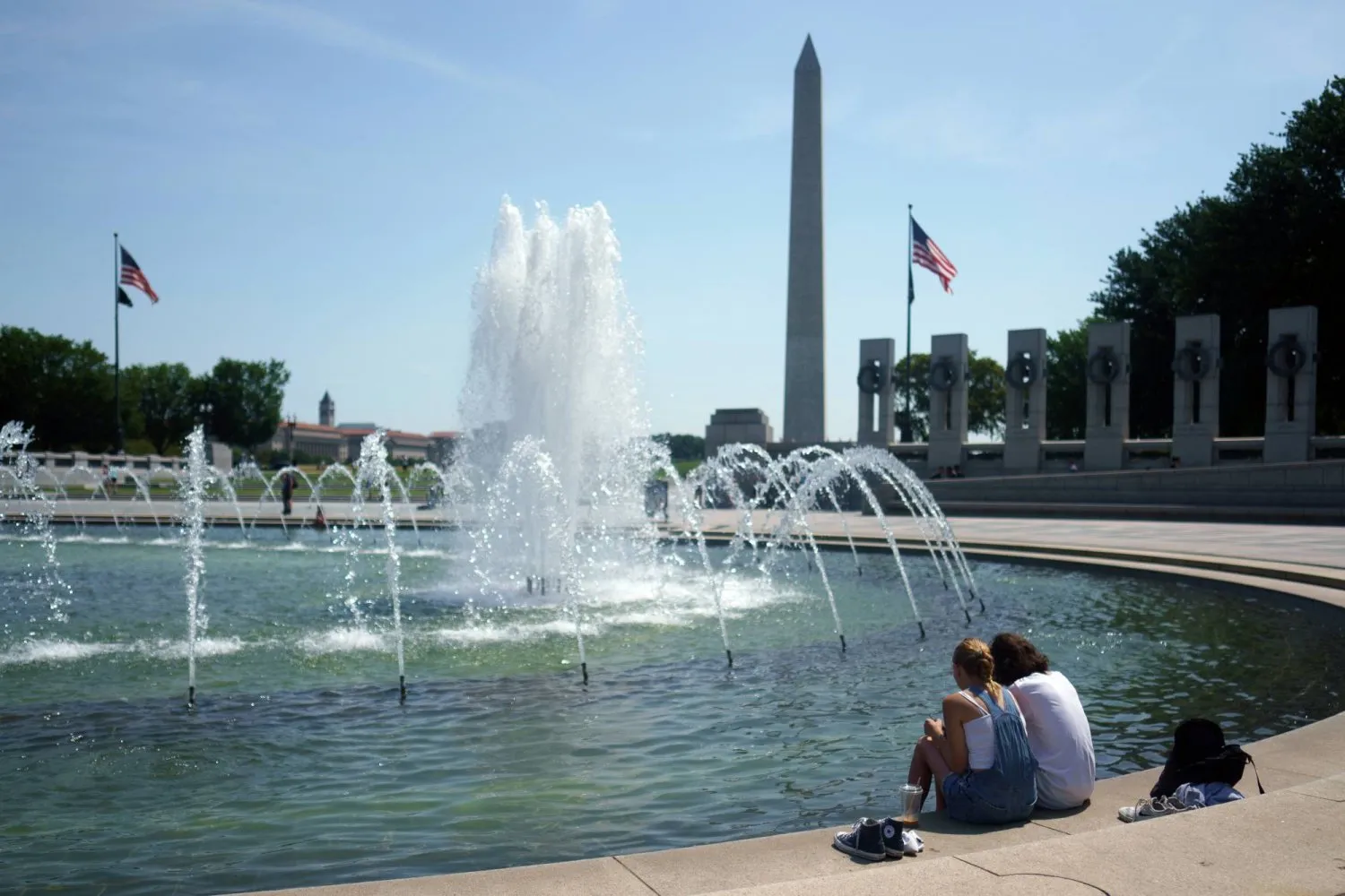 Washington DC'deki İkinci Dünya Savaşı Anıt Çeşmesi (EPA)