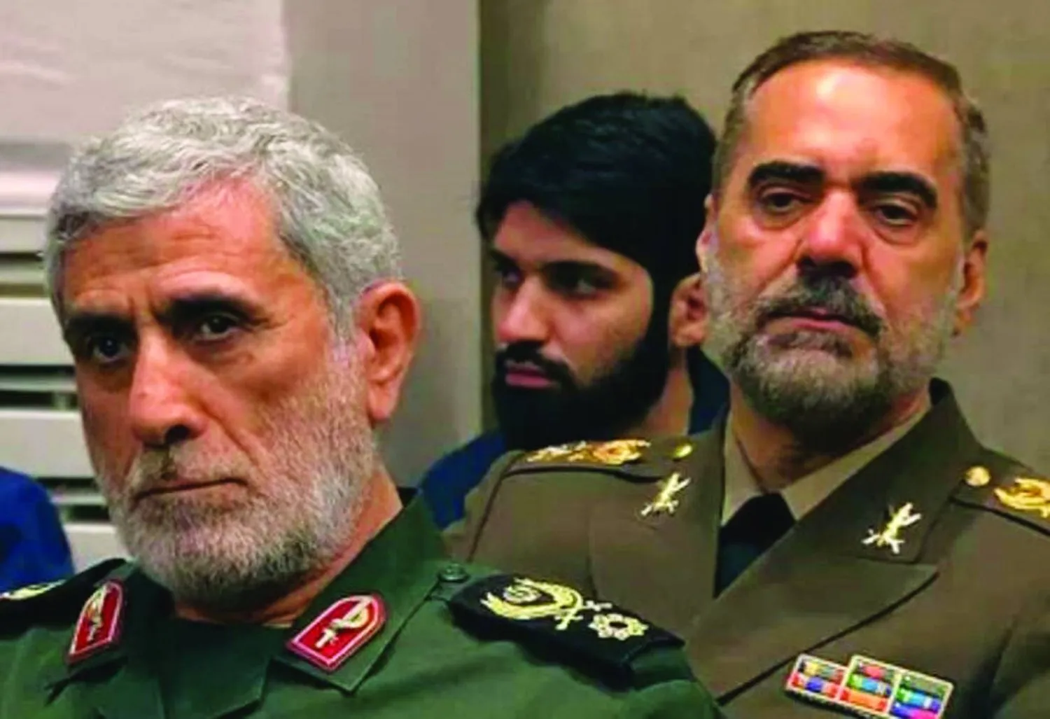 Kudüs Gücü Komutanı İsmail Kaani ve halefi Savunma Bakanı Muhammed Rıza Aştiyani (Maşrık)