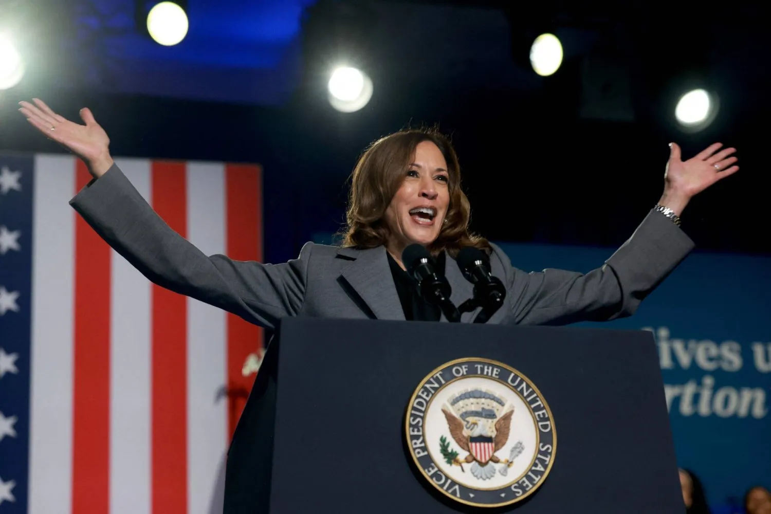 Demokrat başkan adayı Kamala Harris (AFP)