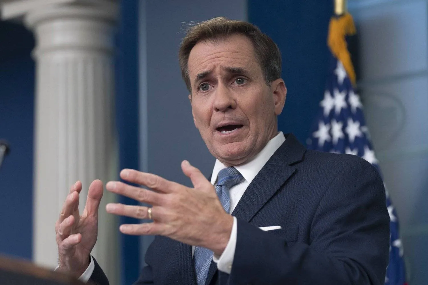 White House national security spokesperson John Kirby. (AP) 