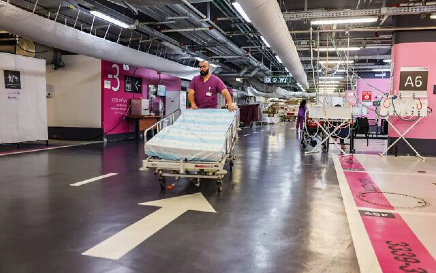 مستشفى الطوارئ المحصن تحت الأرض «سامي عوفر» بمركز «رامبام» الطبي في حيفا (أرشيفية - تايمز أوف إسرائيل)