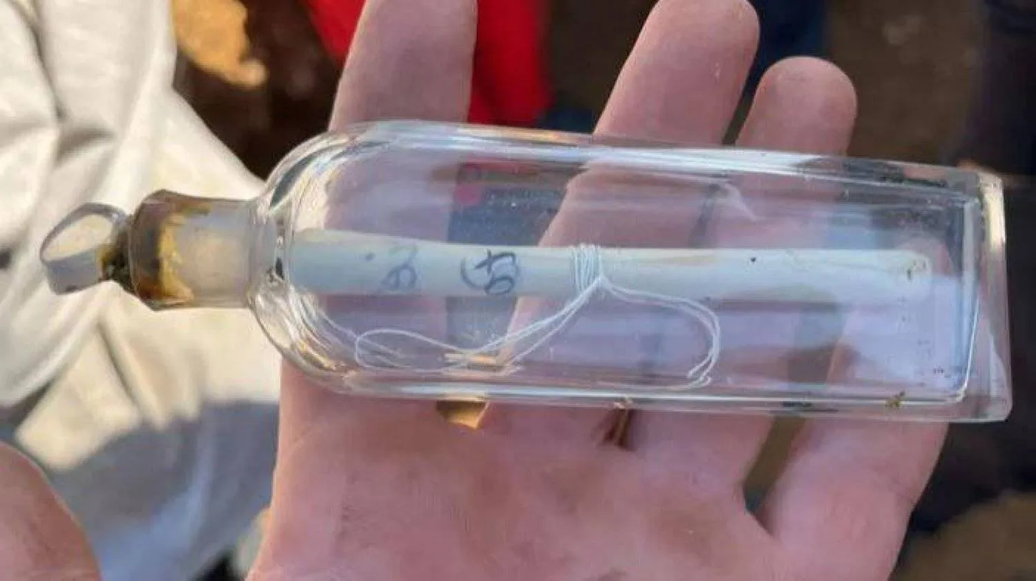 Nineteenth century archaeologist P. J. Féret left a message in a bottle at the Cité de Limes dig site in 1825.  (Town of Eu via Facebook)