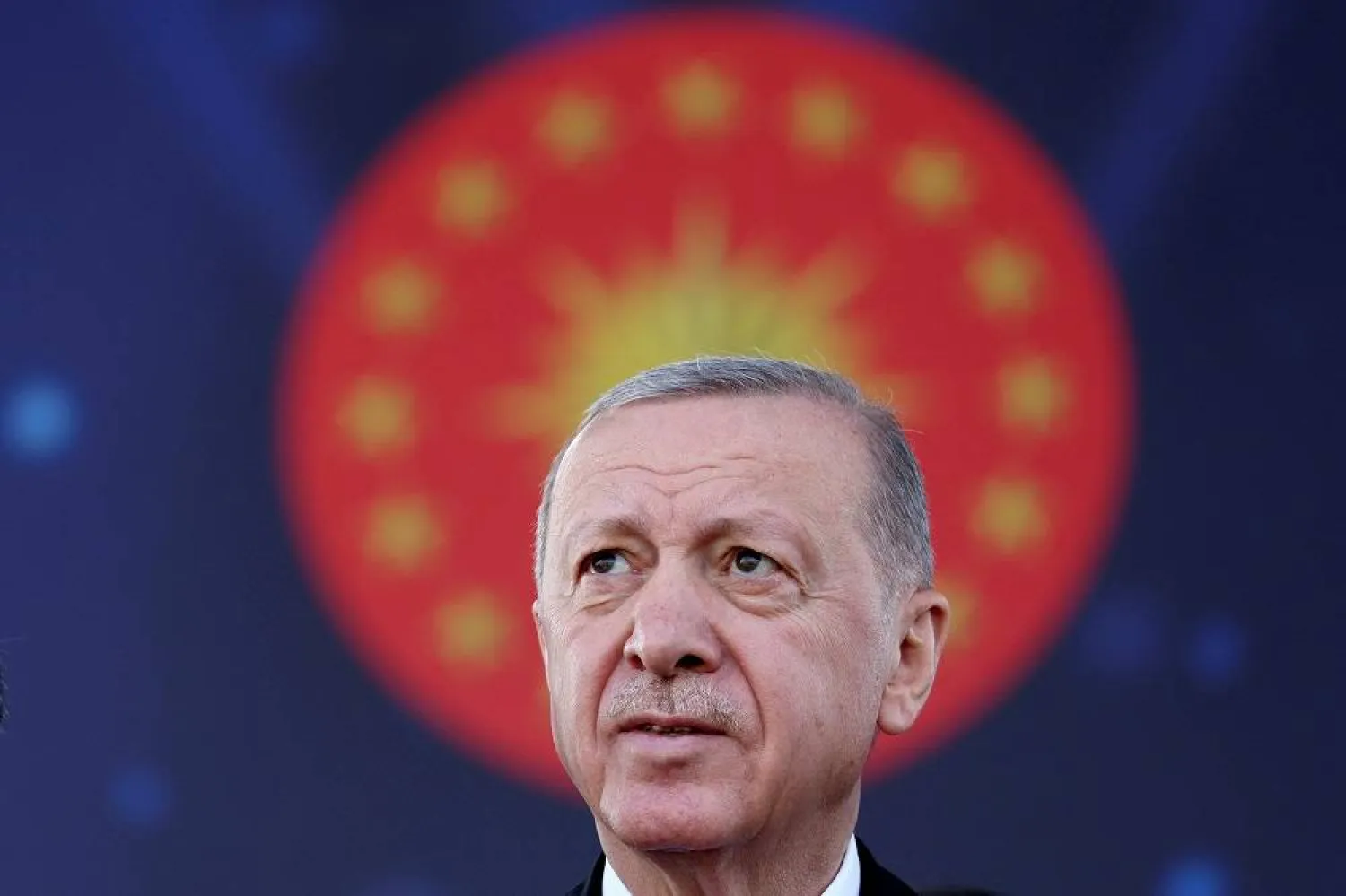 Turkish President Recep Tayyip Erdogan attends a ceremony for the handover of new vehicles to the gendarmerie and police forces in Istanbul, Türkiye, September 20, 2024. (Reuters)
