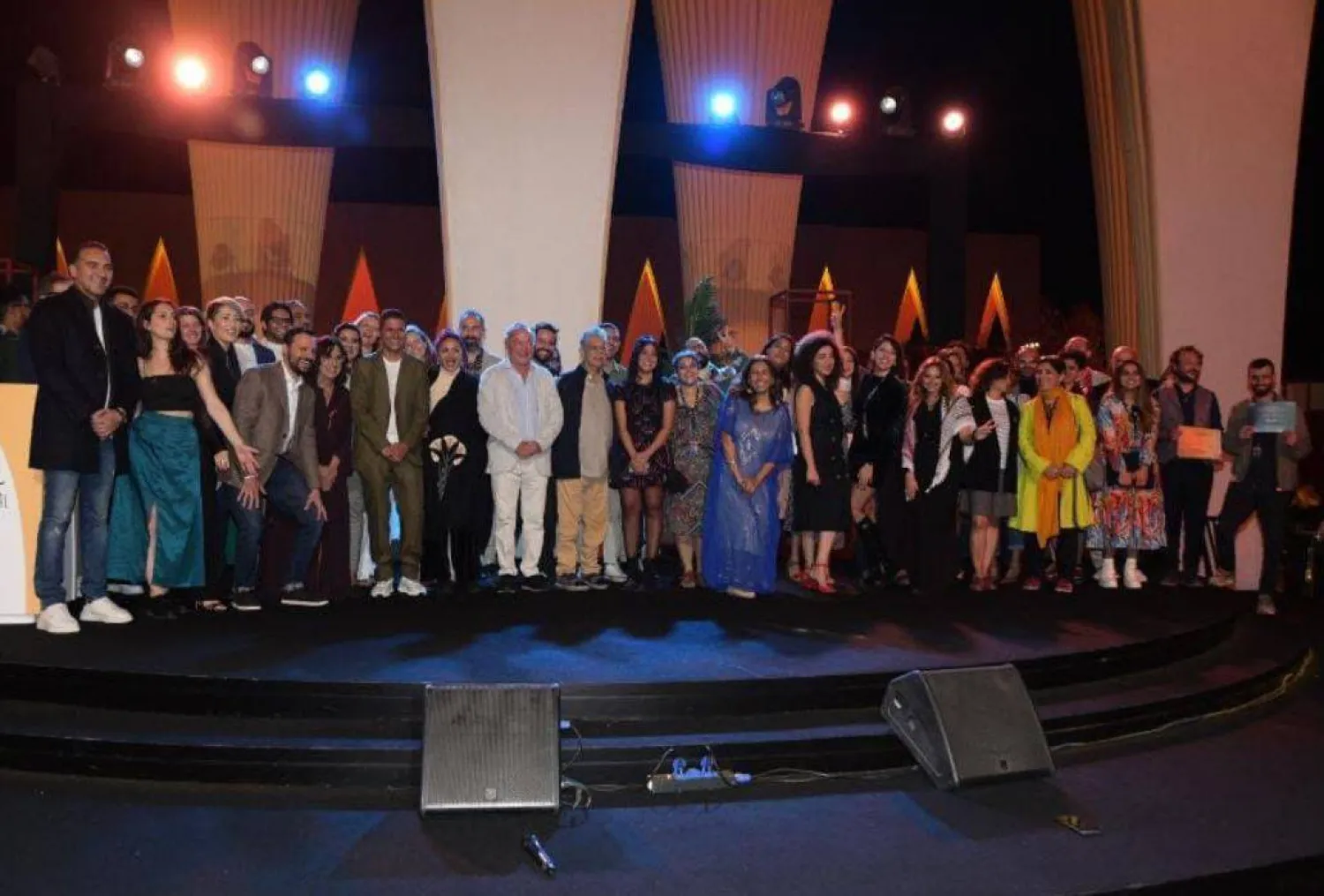 لقطة تذكارية للفائزين في برنامج «سيني جونة» (إدارة المهرجان)