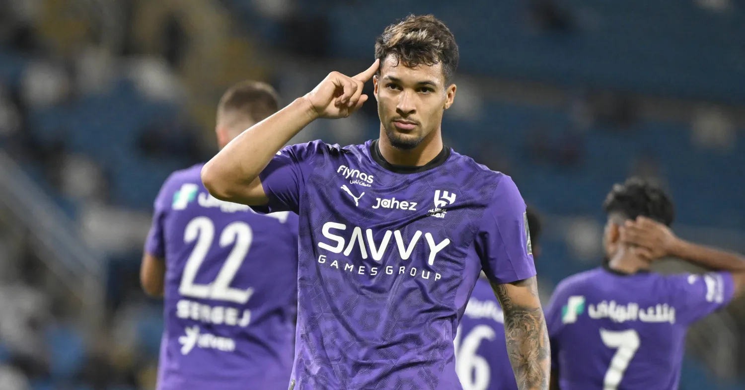 ماركوس ليوناردو يحتفل بهدفه في البكيرية (تصوير: بشير صالح)