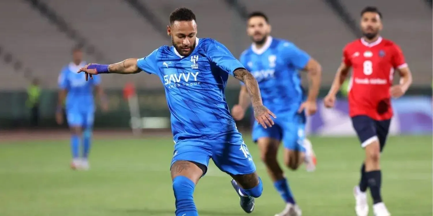Football - Asian Champions League - Group D - Nassaji Mazandaran v Al Hilal - Azadi Stadium, Tehran, Iran - October 3, 2023 Al-Hilal's Neymar scores their second goal Majid Asgaripour/WANA (West Asia News Agency) via Reuters 