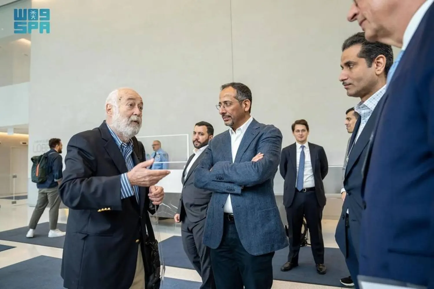 Saudi Minister of Industry and Mineral Resources Bandar Alkhorayef visits Columbia University on Wednesday. (SPA) 