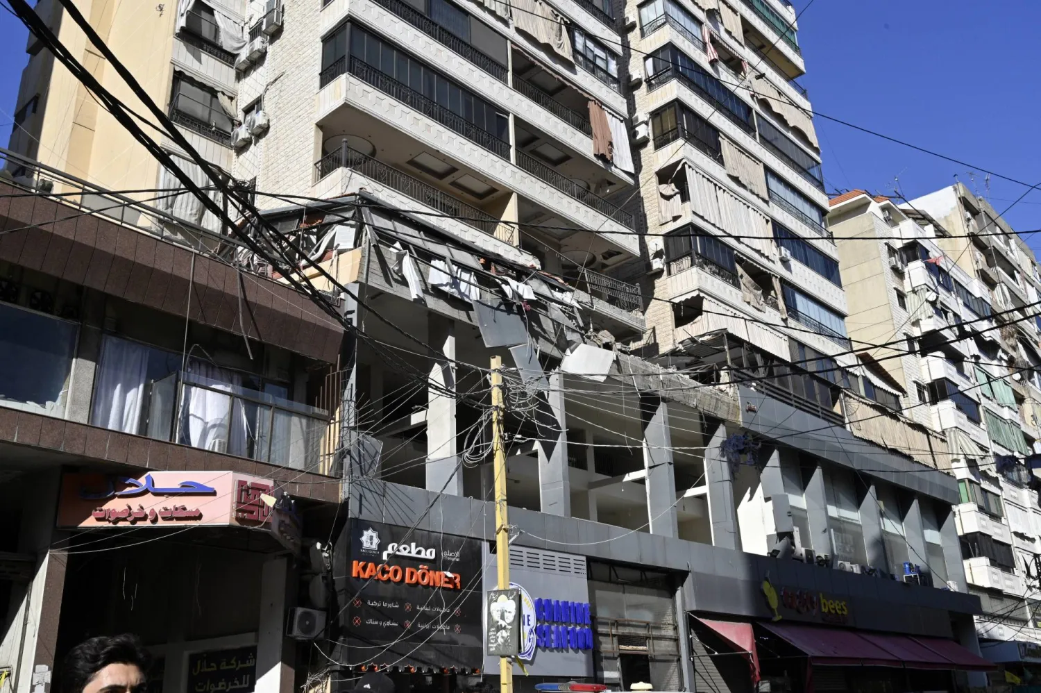 A damaged building in the southern suburb of Beirut following an Israeli raid, in Beirut, Lebanon, 26 September 2024. EPA/WAEL HAMZEH