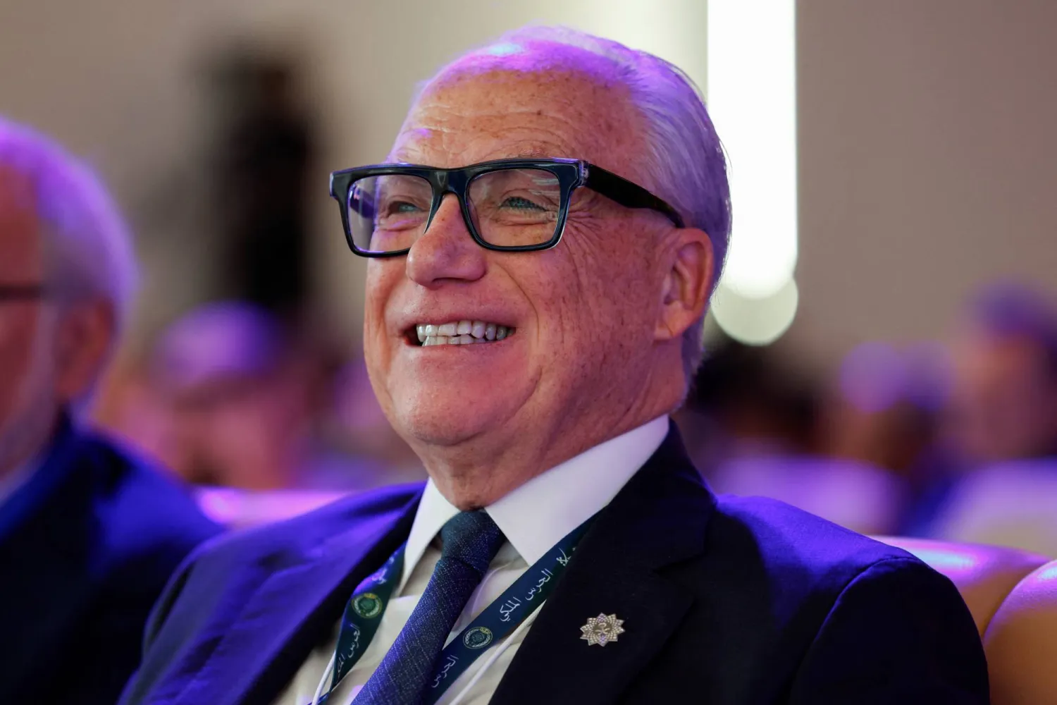 الرئيس التنفيذي لهيئة تطوير بوابة الدرعية جيريمي إنزيريلو خلال «المنتدى الاقتصادي العالمي» بالرياض 28 أبريل 2024 (رويترز)