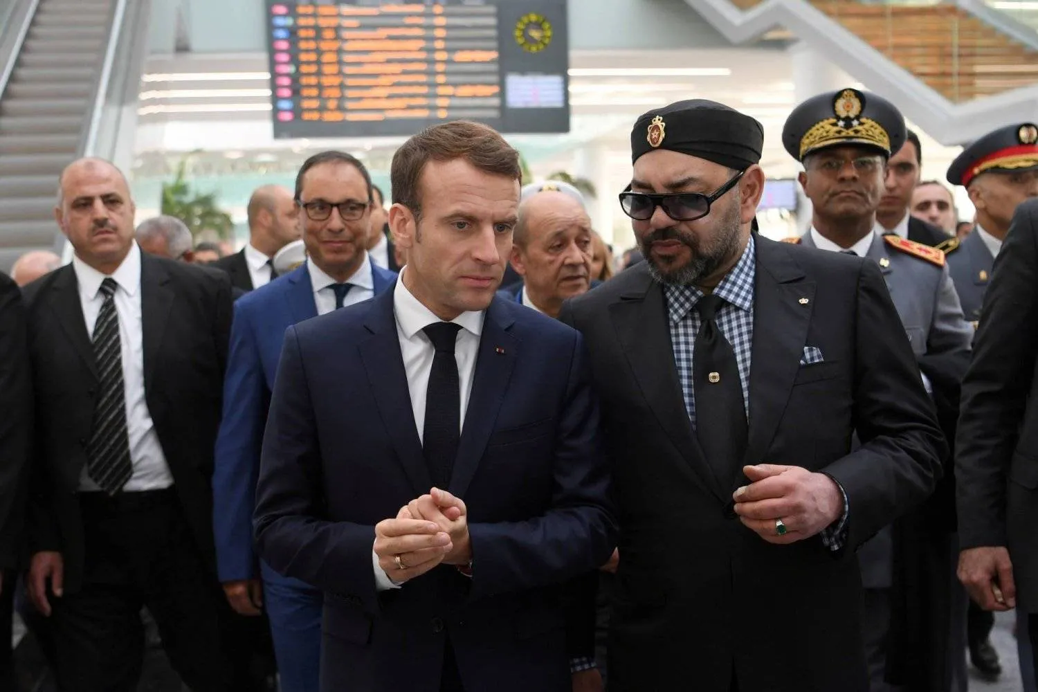 French President Emmanuel Macron and King Mohammed VI in Rabat in November 2018. Reuters
