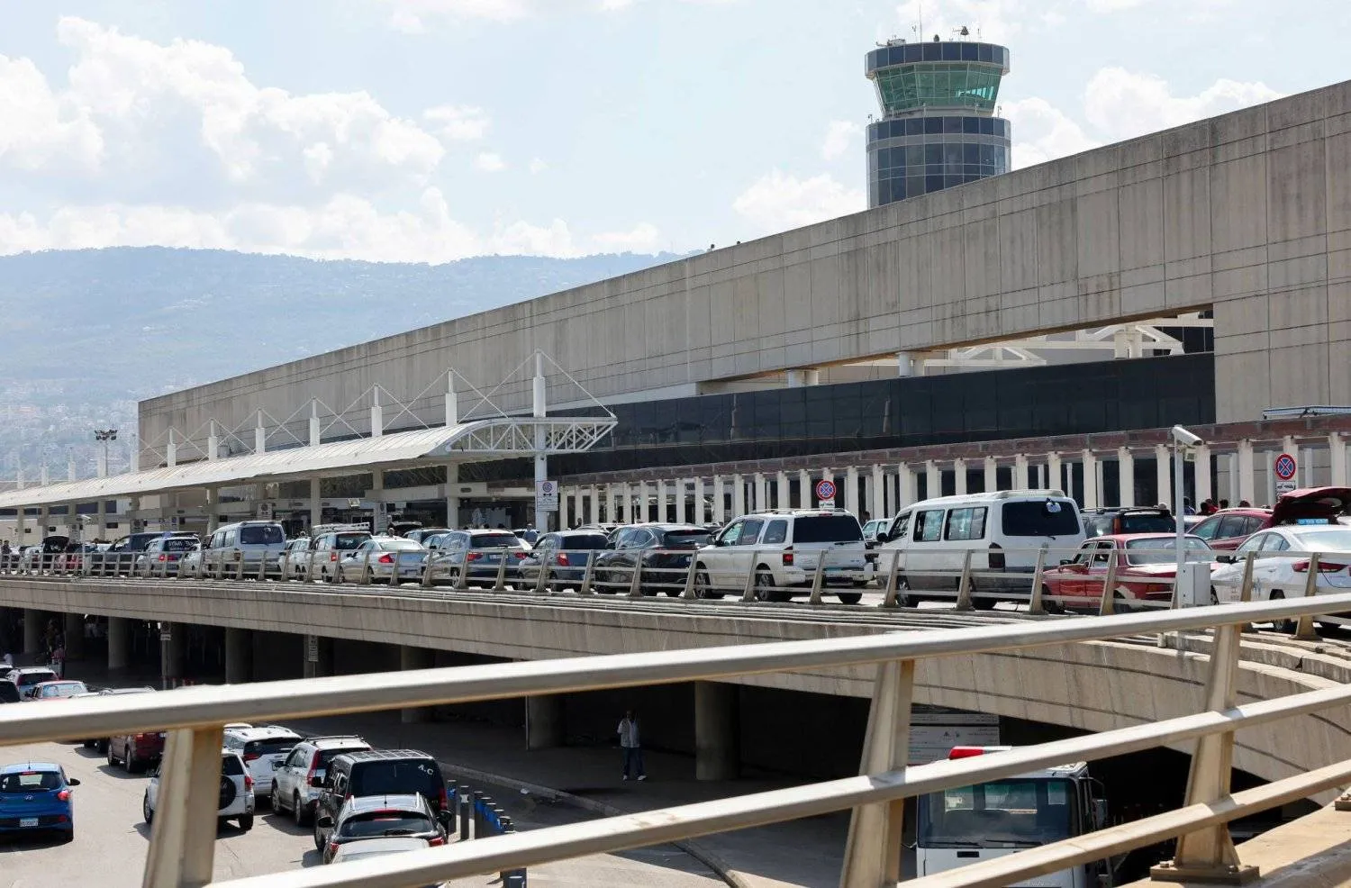 Cars drive outside Beirut's Rafik Hariri International Airport (Reuters)