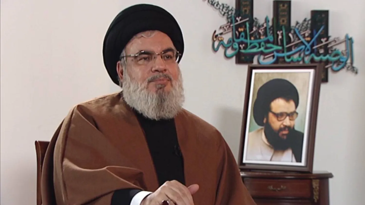 نصر الله يتحدث عن سلفه عباس الموسوي في فيلم وثائقي يؤرخ مرحلة ثاني الأمناء العامين (إعلام حزب الله)