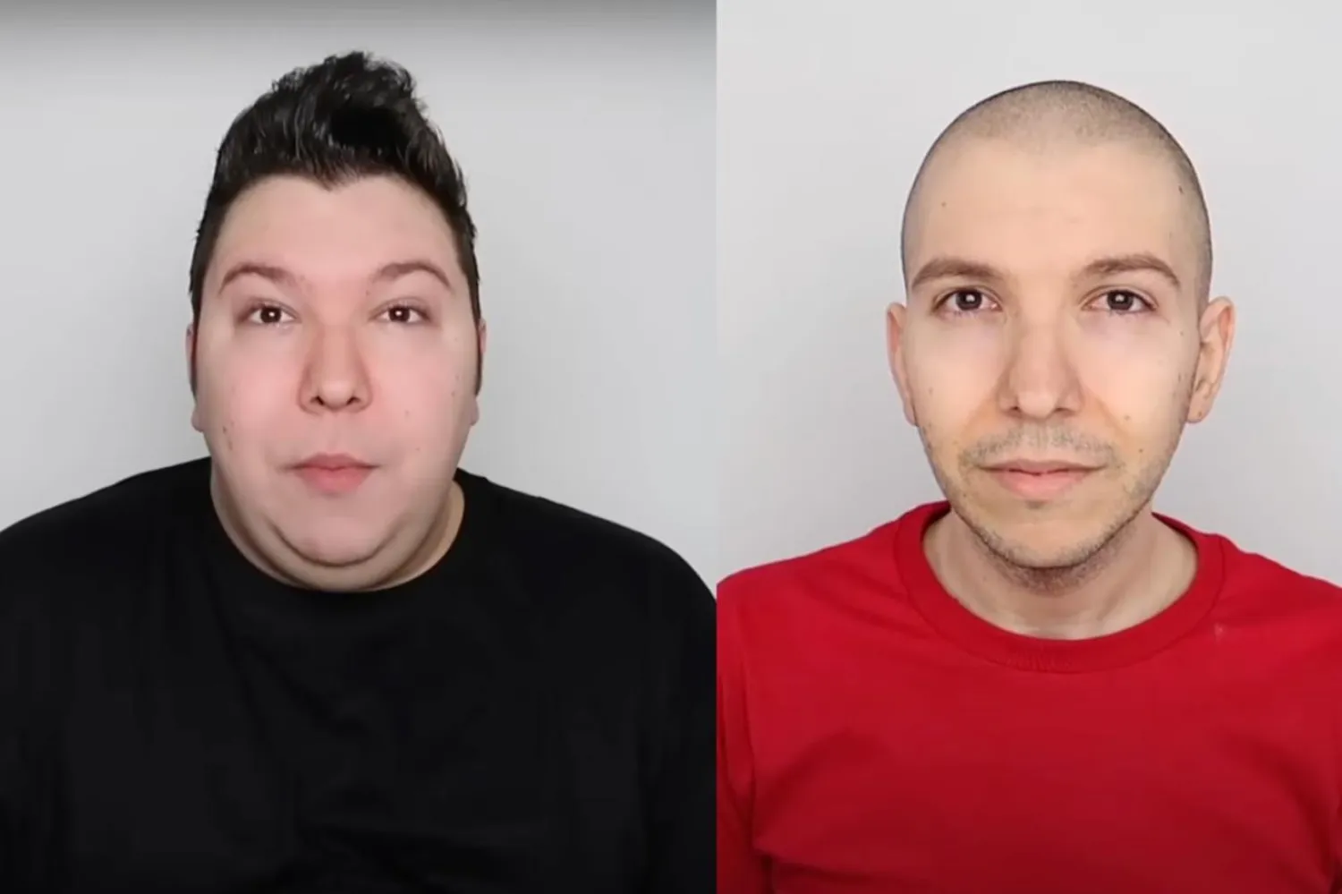 Gizlice 113 kilo veren YouTuber Nikocado Avocado'nun önceki ve sonraki hali (Nikocado Avocado/YouTube)