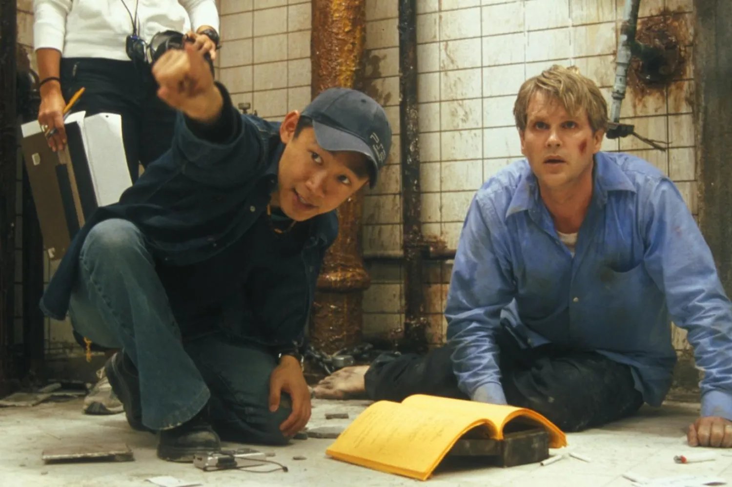 James Wan'ın (solda) çektiği ilk Testere'de Britanyalı aktör Cary Elwes (sağda) rol almıştı (Lionsgate)