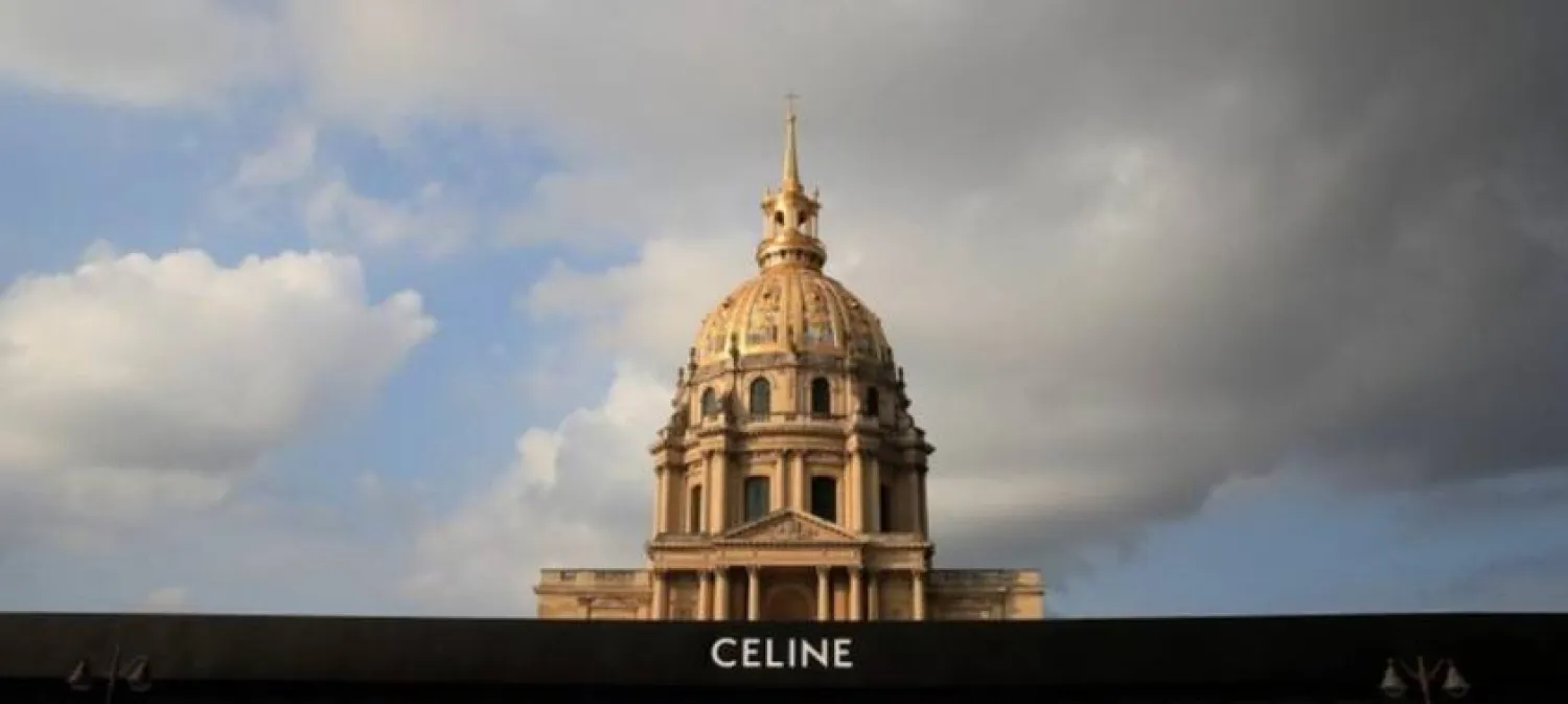 The logo of fashion house Celine is seen in front of the Dome des Invalides before their Spring/Summer 2019 women's ready-to-wear collection show during Paris Fashion Week in Paris, France, September 28, 2018. REUTERS/Gonzalo Fuentes
