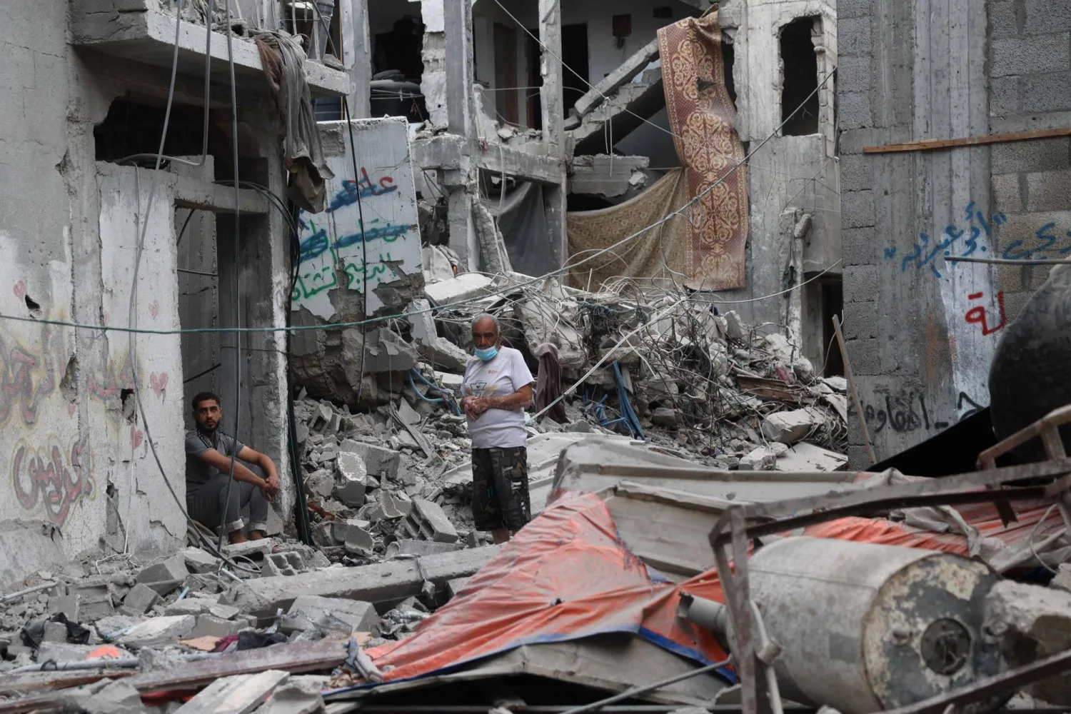 جانب من الدمار جراء الغارات الإسرائيلية على قطاع غزة (أ.ف.ب)