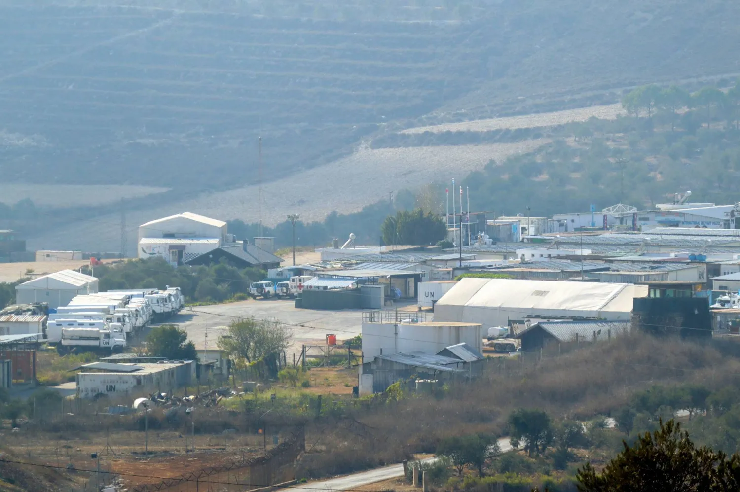 The base of the United Nations Interim Forces in Lebanon (UNIFIL) in Ebel El Saqi Marjayoun District, southern Lebanon, 10 October 2024. EPA/STRINGER