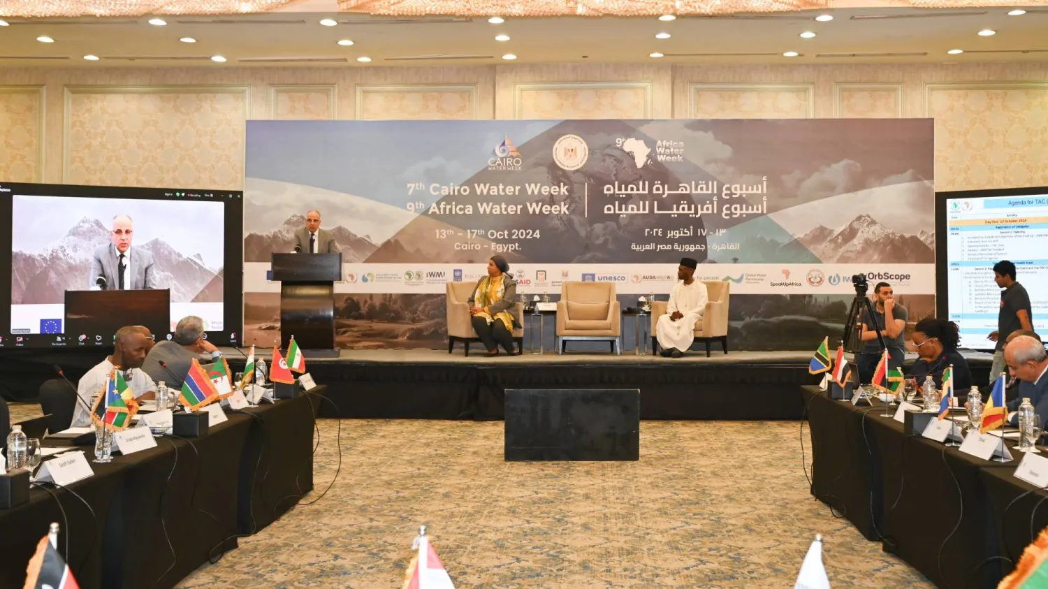 وزير الري المصري خلال اجتماع «اللجنة الاستشارية لمجلس وزراء المياه الأفارقة» في القاهرة  (الري المصرية)