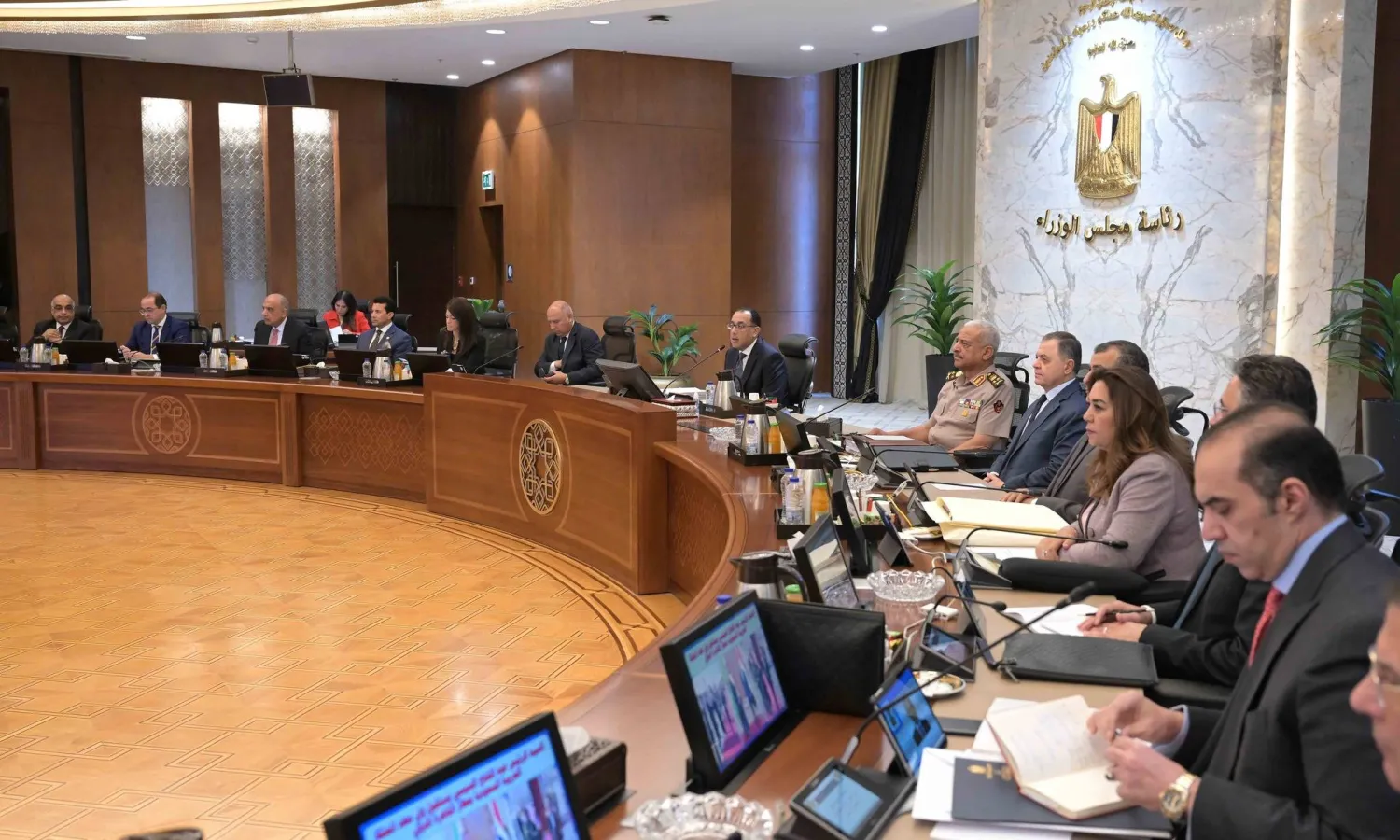 جانب من اجتماع مجلس الوزراء المصري المنعقد في العاصمة الإدارية 16 أكتوبر 2024 (الشرق الأوسط)