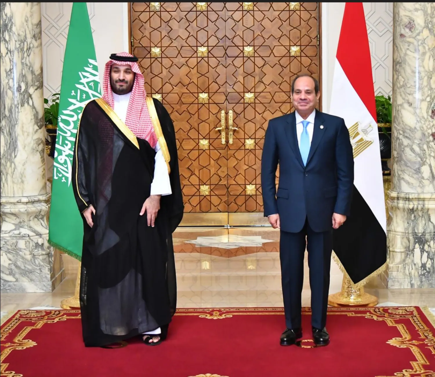 الأمير محمد بن سلمان والرئيس السيسي (الرئاسة المصرية)