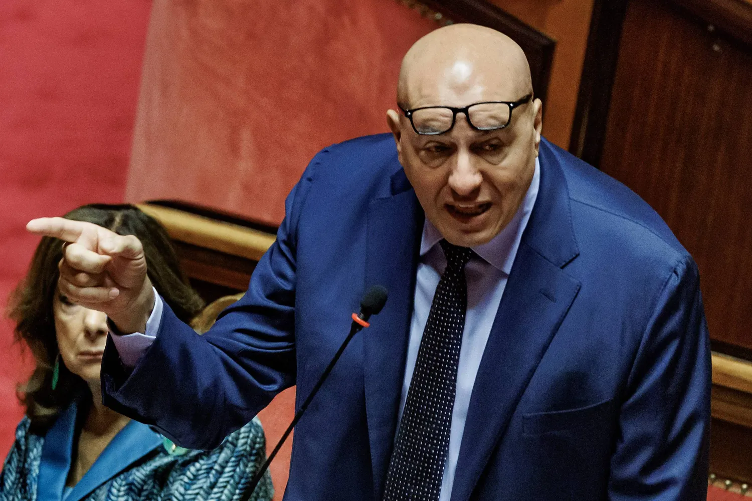 17 October 2024, Italy, Rome: Italian Defense Minister Guido Crosetto briefs the Italian Senate, on the recent attacks against the United Nations Interim Forces in Lebanon (UNIFIL). Photo: Roberto Monaldo/LaPresse via ZUMA Press/dpa
