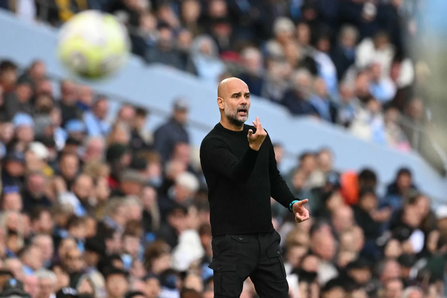 غوارديولا يدخل عامه الأخير مع مانشستر سيتي (أ.ف.ب)