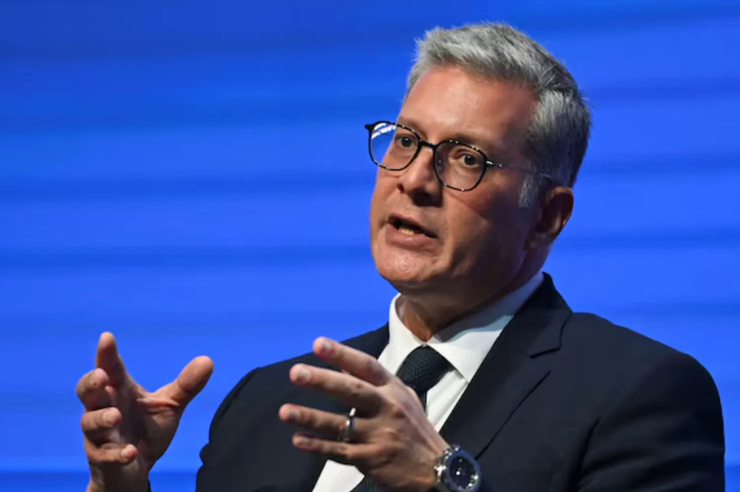 Egypt's Ministry of Petroleum & Mineral Resources Karim Badawi speaks during a panel discussion as top energy executives and ministers meet in Houston for the annual Gastech conference in Houston, Texas, US, September 17, 2024. REUTERS/Callaghan O'Hare/File Photo
