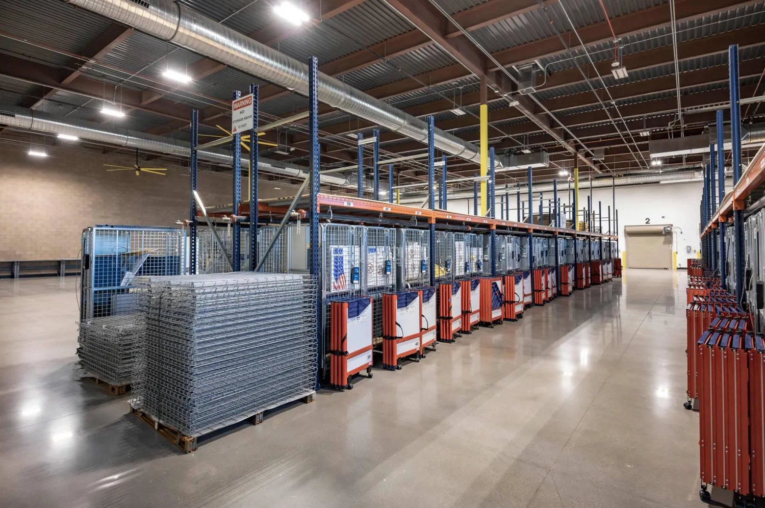 Prepared polling station kits are organized and stocked at the new electoral center for Pinal County in Florence, Arizona, on October 18, 2024. (Photo by Olivier Touron / AFP)