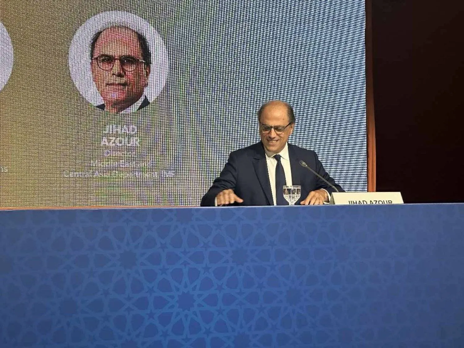 The Director of the Middle East and Central Asia Department at the International Monetary Fund (IMF), Jihad Azour (Asharq Al-Awsat)