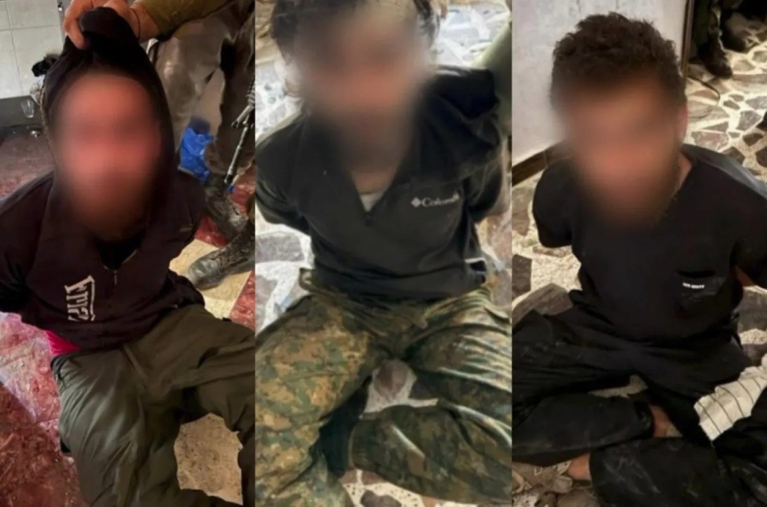 Yakalanan üç Hizbullah militanının fotoğrafları (İsrail ordusu)