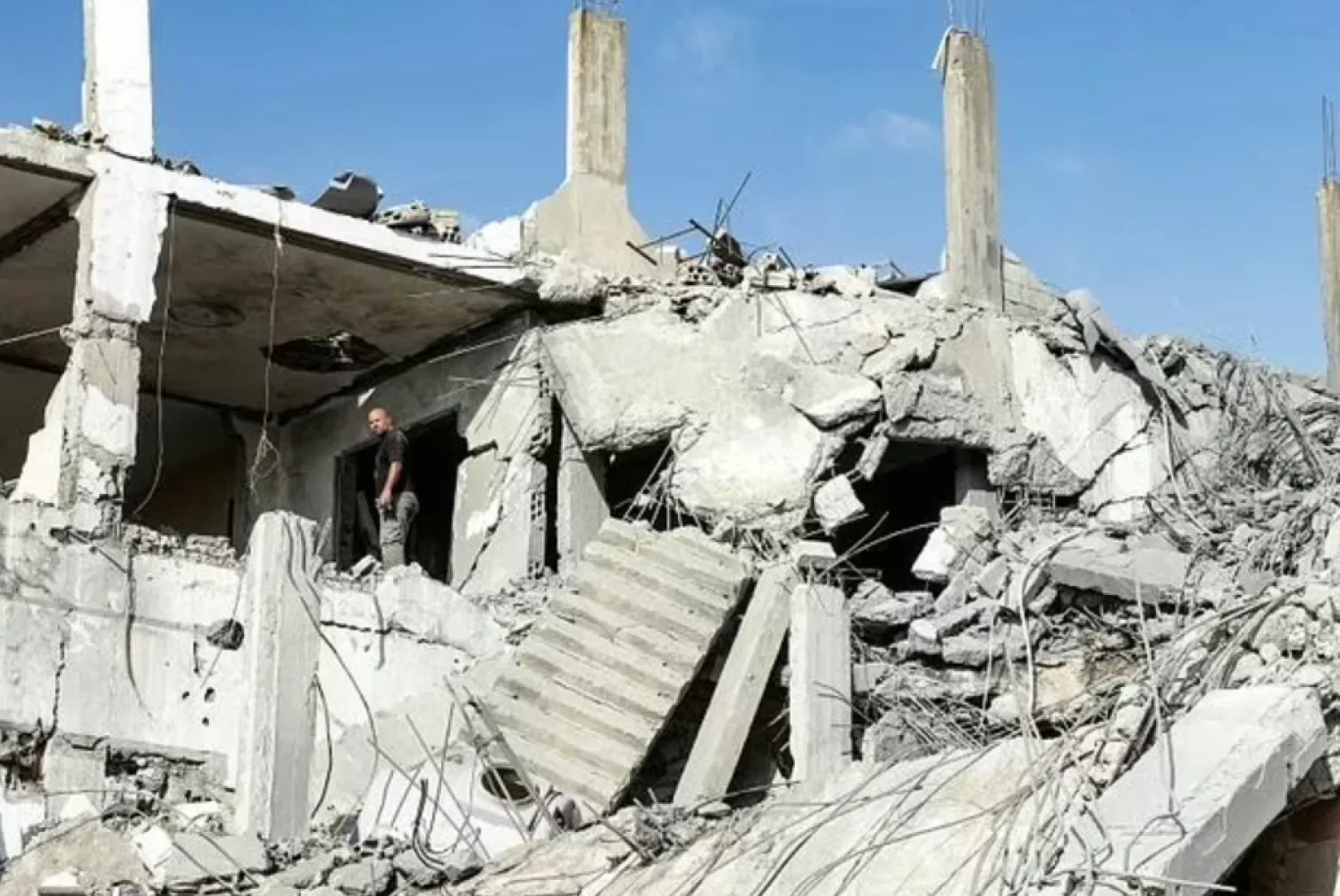 Damage after an Israeli strike in the southern Lebanese town of Ghaziyeh - AFP

