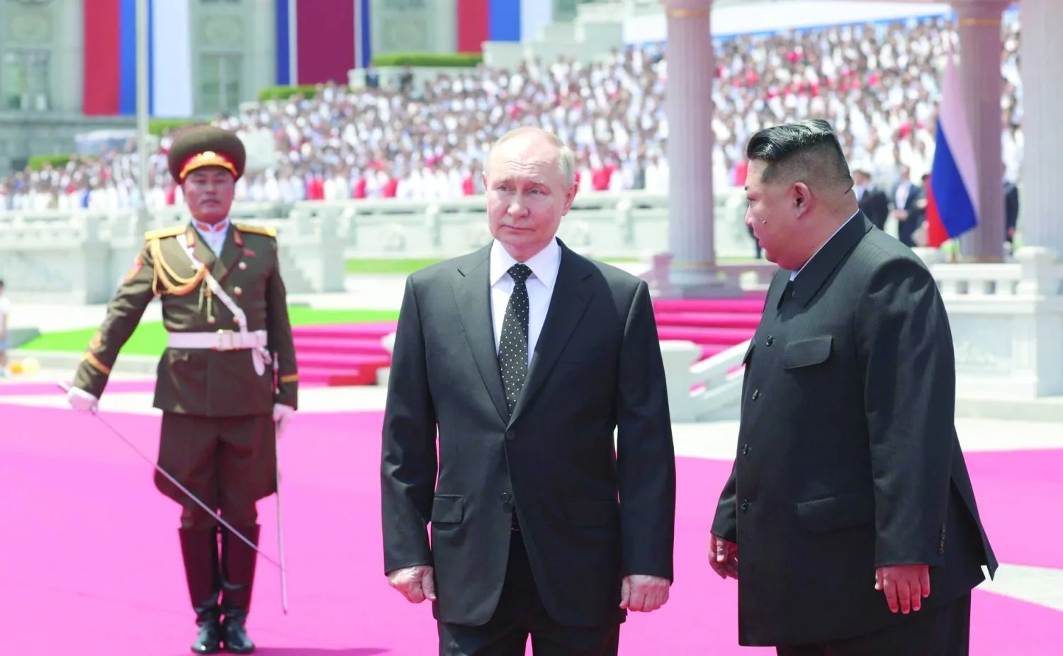 Putin, 19 Haziran 2024'te Kuzey Kore lideri Kim Jong Un ile Pyongyang'da görüştü (DPA)