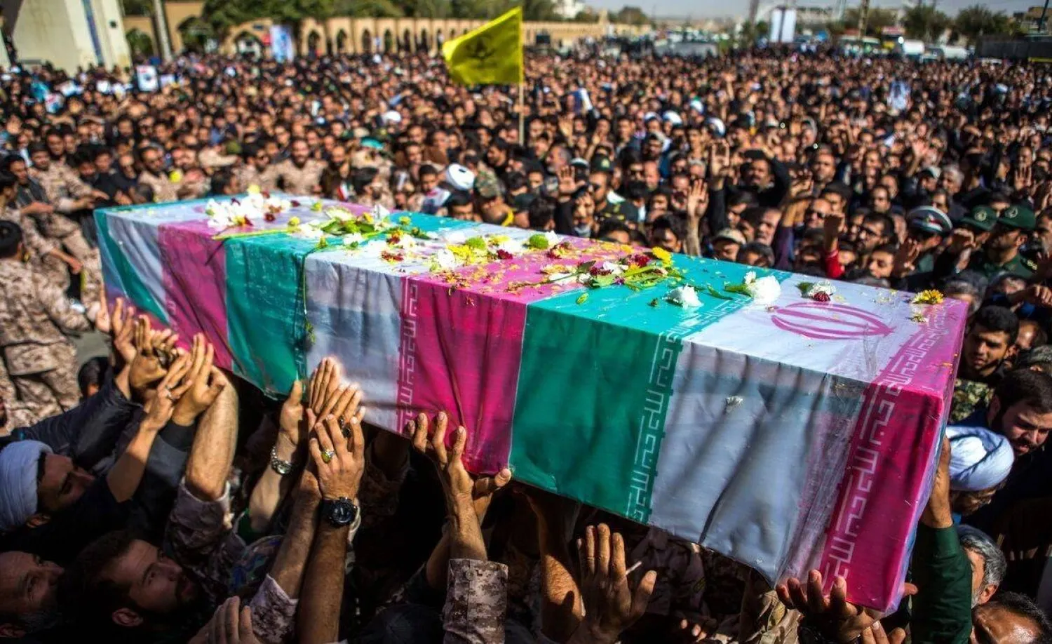 General Hamid Mazandarani'nin geçen hafta Zahedan'da düzenlenen cenaze töreninden (IRNA)