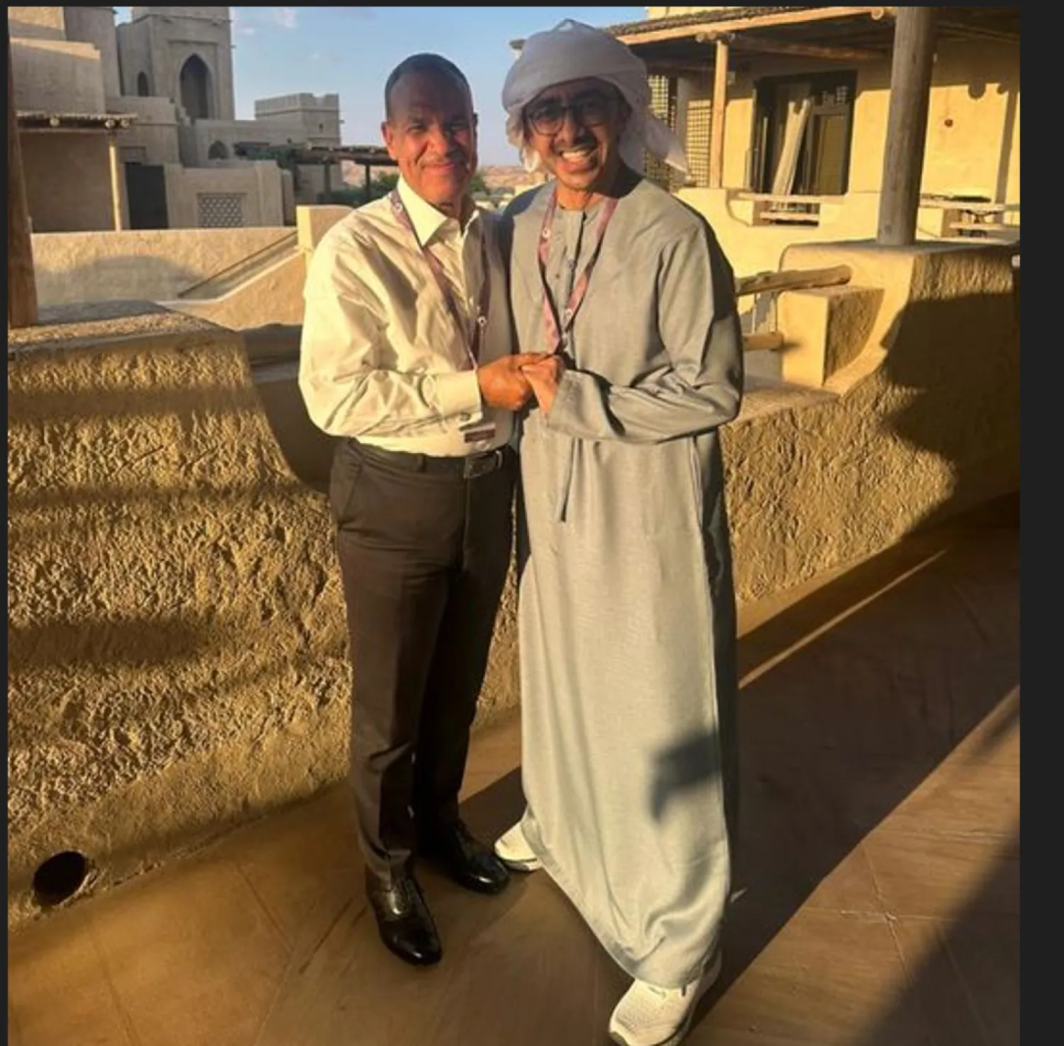 وزير الخارجية والهجرة المصري خلال لقاء نظيره الإماراتي (الخارجية المصرية)