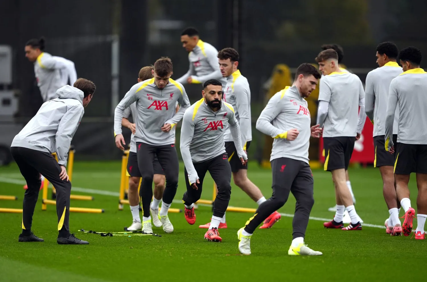 يتميز صلاح بالجدية الشديدة خلال التدريبات (ب.أ)