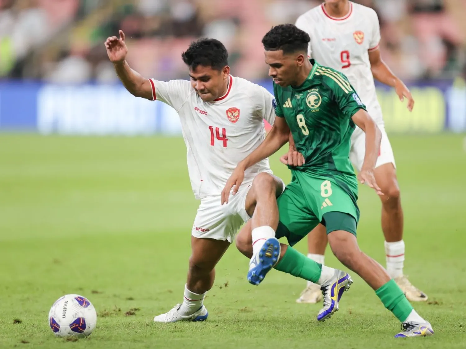 من مواجهة الذهاب بين الأخضر واندونيسيا (تصوير: عدنان مهدلي)