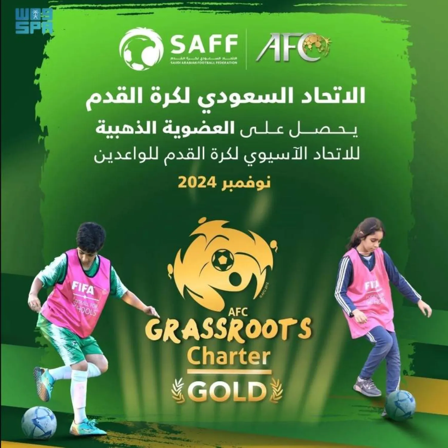 The SAFF was granted golden membership directly, bypassing lower levels of recognition. SPA