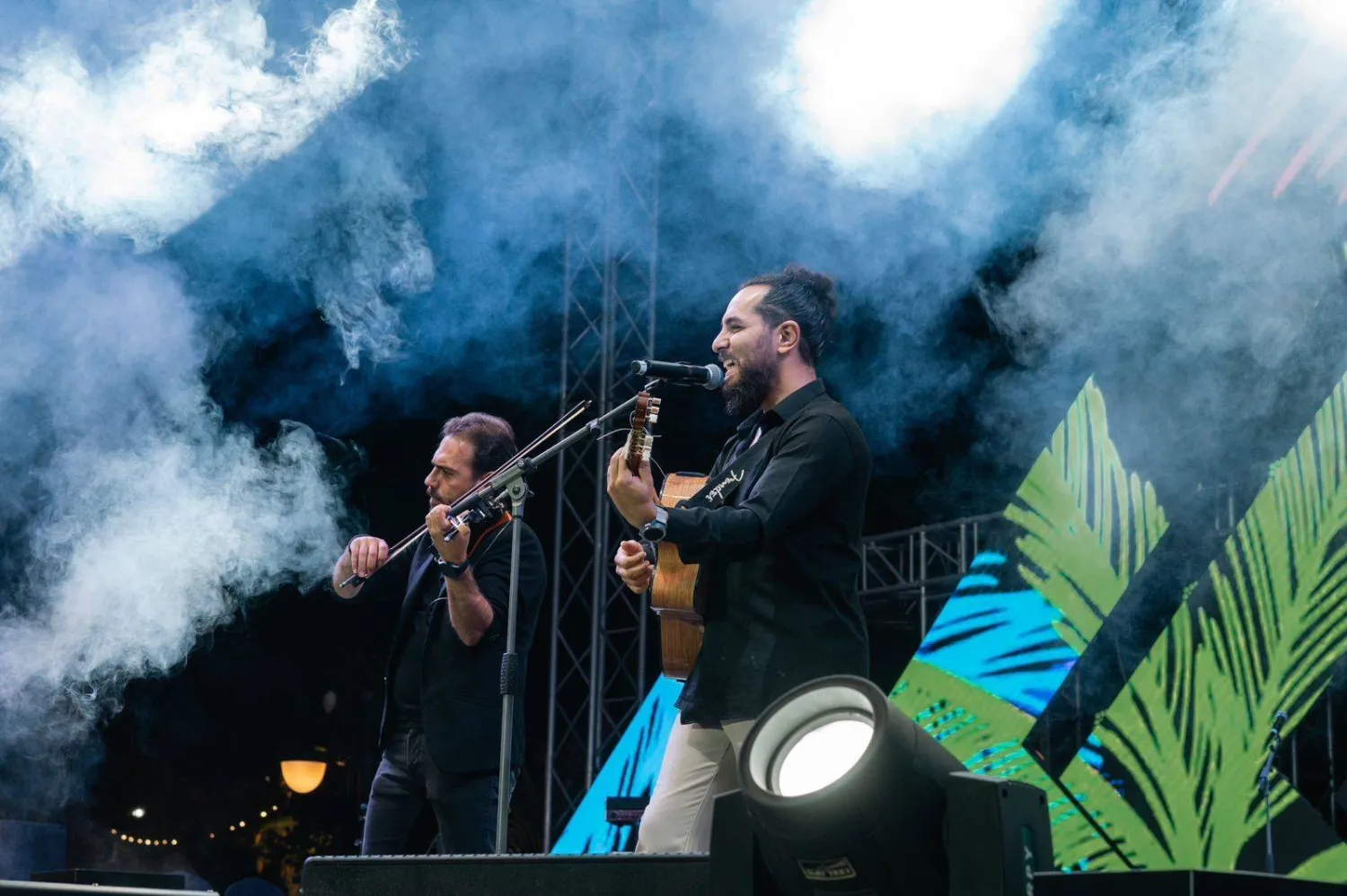 جانب من الفعاليات في حديثة السويدي. (الشرق الأوسط)