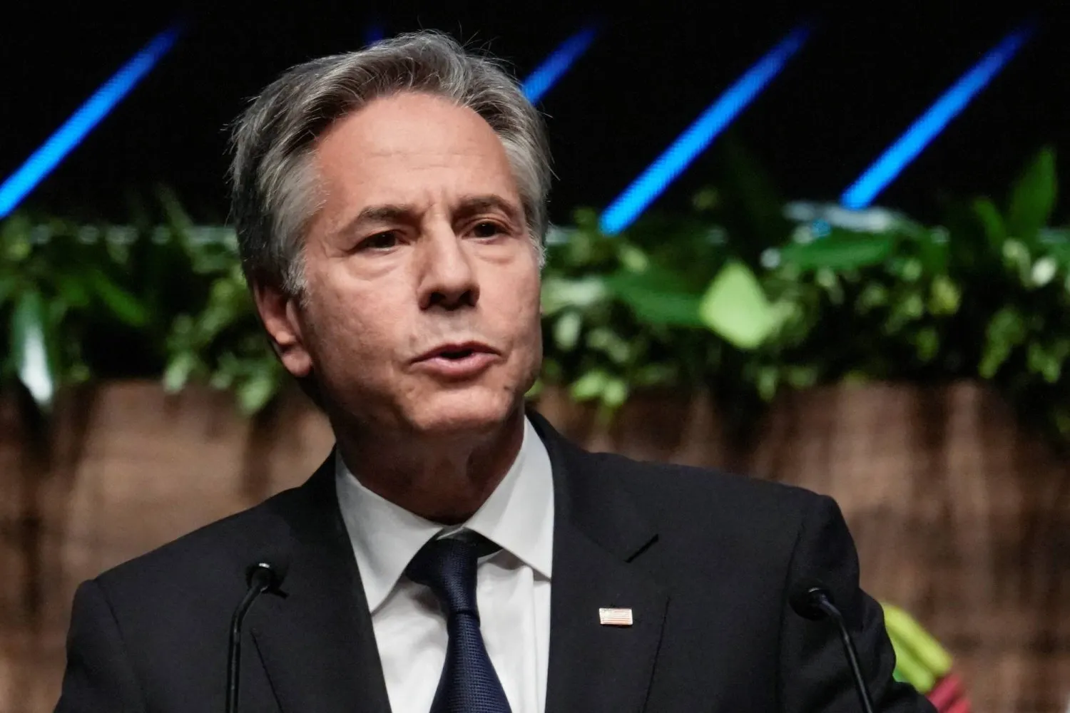 ABD Dışişleri Bakanı Antony Blinken, Peru'nun başkenti Lima'da düzenlenen Asya-Pasifik Ekonomik İşbirliği (APEC) Zirvesi’nde konuşuyor, 15 Kasım 2024. (Reuters)