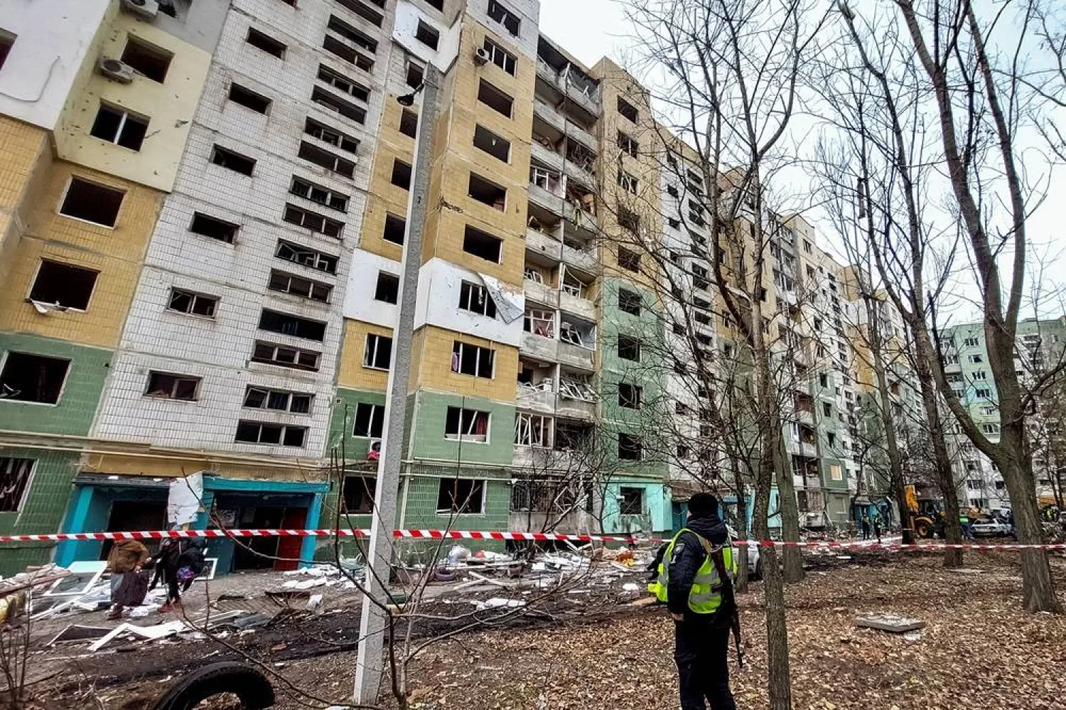  A view shows a residential building, which was damaged by a Russian missile strike, amid Russia's attack on Ukraine, in Sumy, Ukraine November 18, 2024. (Reuters)