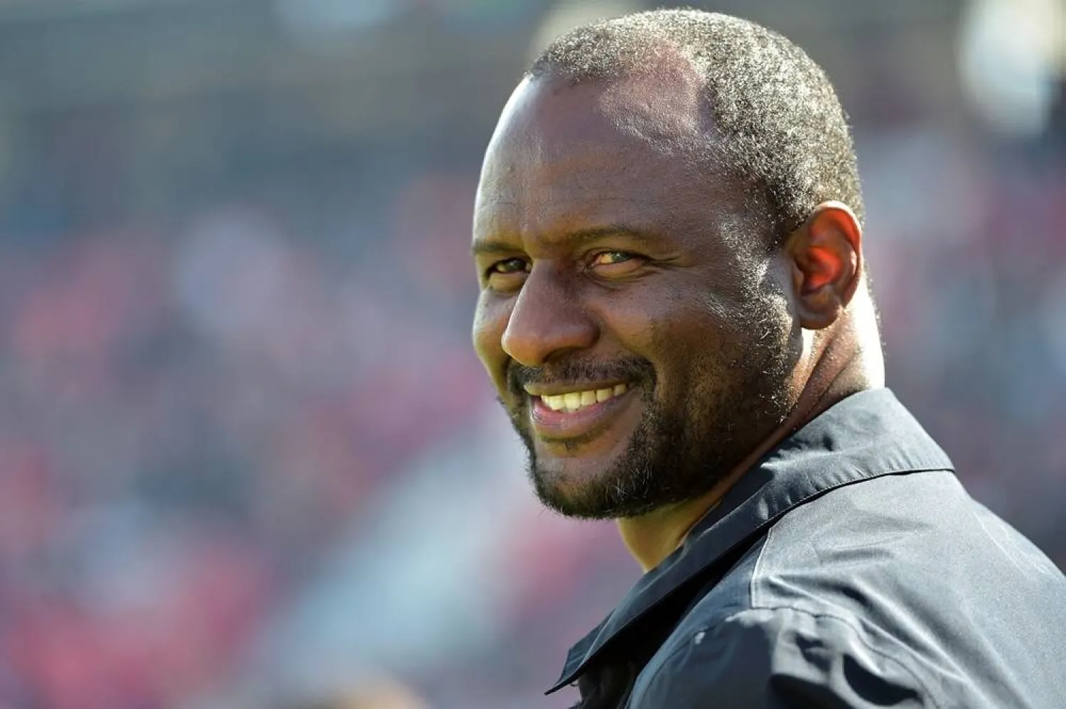 Nice's French coach Patrick Viera looks on during the French L1 football match between Dijon (DFCO) and Nice (OGCN) on March 31, 2019, at the Gaston Gerard stadium in Dijon, central-eastern France. (AFP)