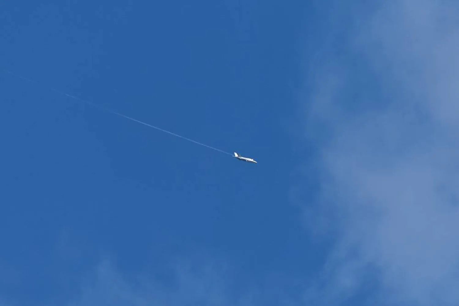 An Israeli fighter jet flies over the northern border with Lebanon on 20 November 2024. (EPA)